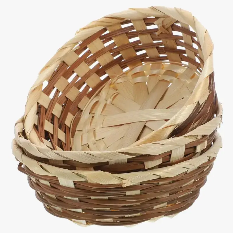 Nouvelle Collection Set of 3 bamboo baskets for food storage and picnics