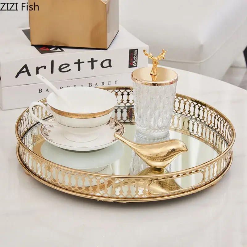 Achetez Aujourd&rsquo;hui Vintage decorative mirror glass trays for storage and display