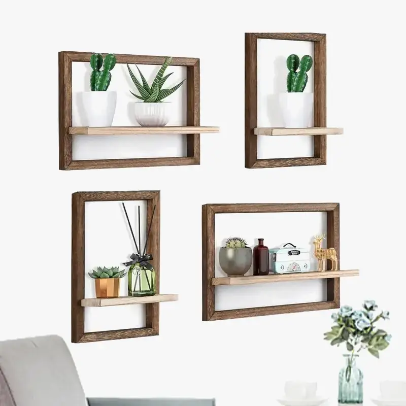 Petit Prix Floating wooden wall shelves for decorative storage