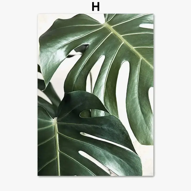 Bon Marché Decorative canvas wall art with monstera leaves