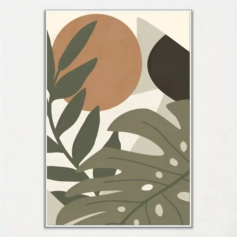 Remise Artistic palm leaf poster for interior decoration