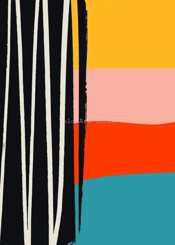 Affaire À Saisir Colourful abstract canvas print for interior decoration