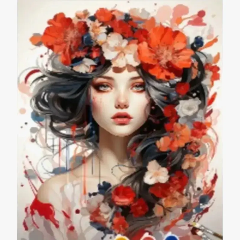Modern paint by numbers flowers for adults decorative craft Acheter En Ligne