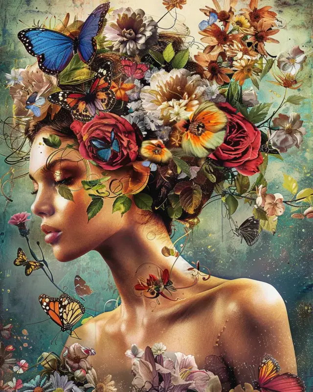 Acheter En Ligne Ethnic butterfly, flower and seascape paint by numbers for adults