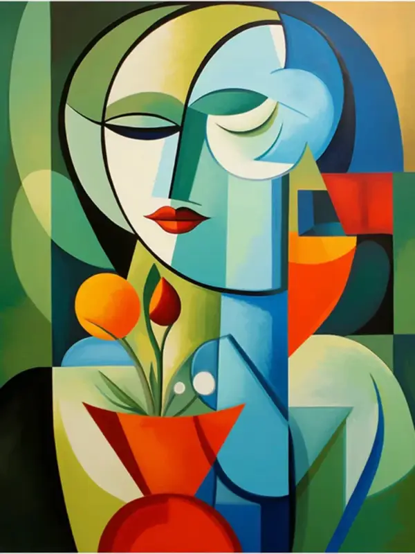 Acheter En Ligne Abstract diamond painting woman picasso style 5d interior decor