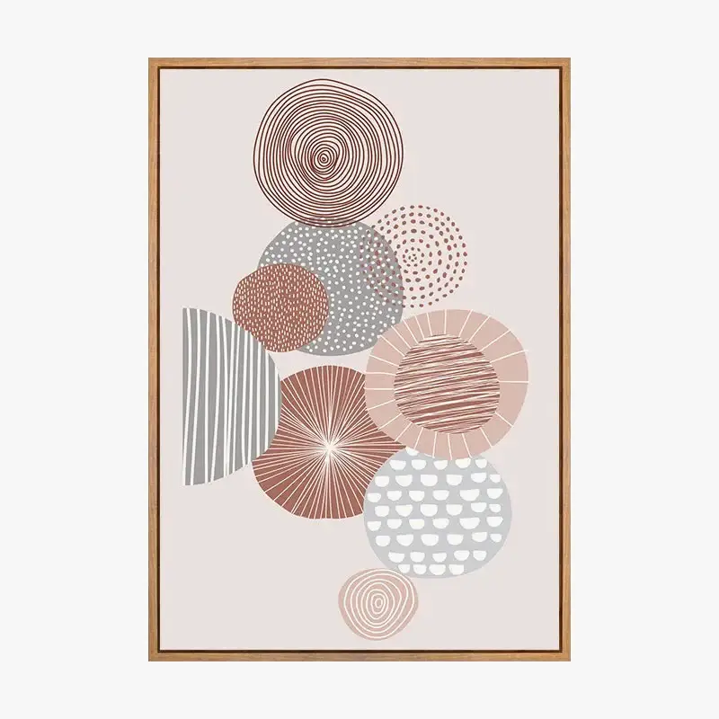 Expédition Rapide Abstract geometric floral art for modern decor
