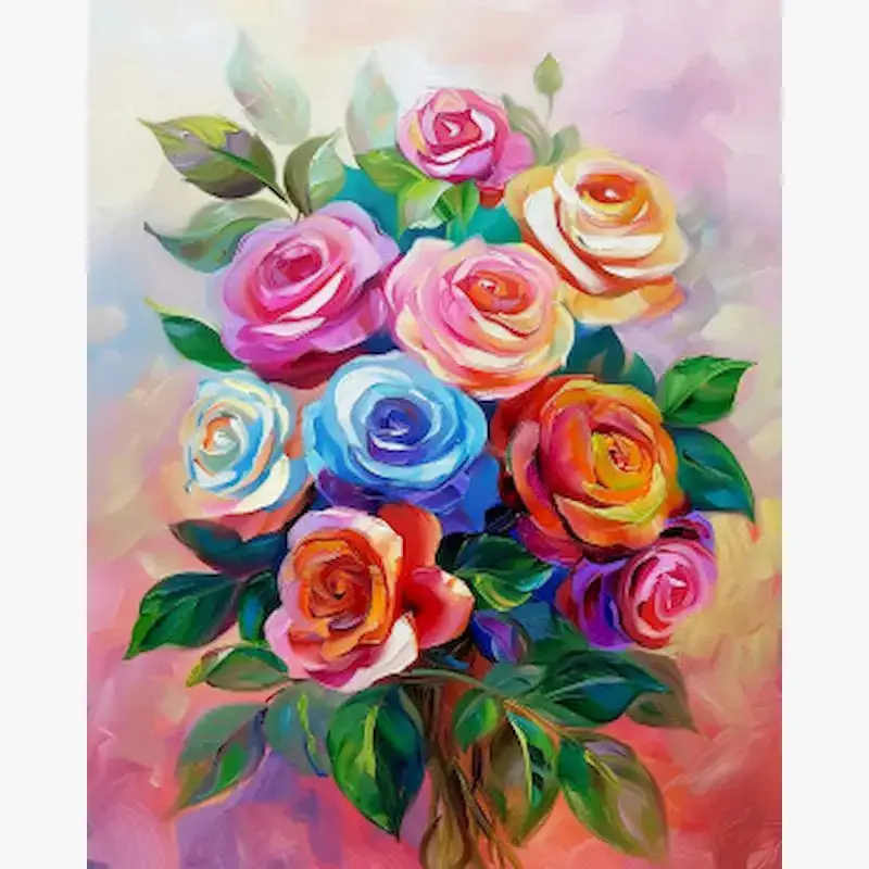 Nouvel Arrivage Flower paint by numbers kit for adults artistic decor