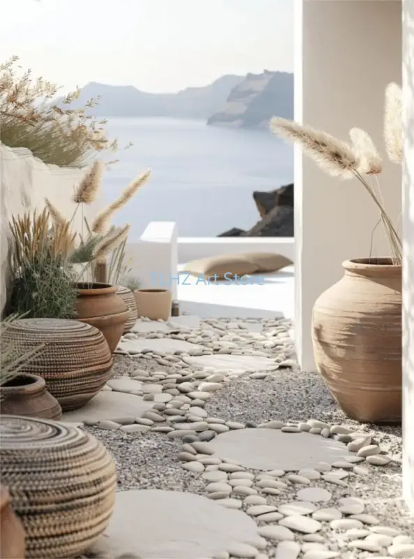 Modern travel landscape posters of greece in santorini Commander Maintenant