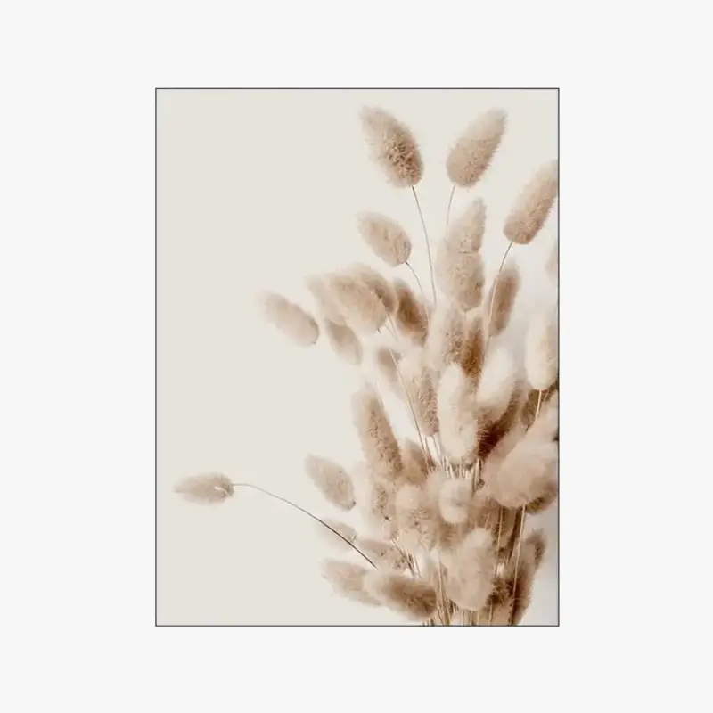 Natural wall art canvas dandelion and beige grass nordic decor Offre Exclusive