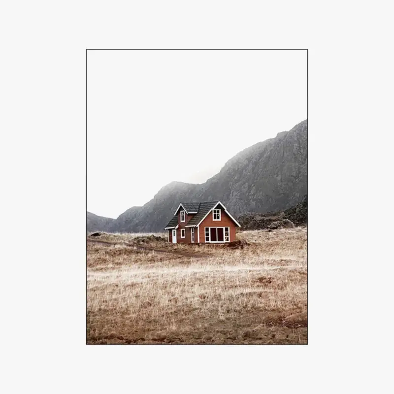 Natural dandelion and beige grass wall art canvas nordic decor Meilleur Choix