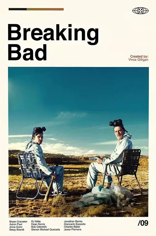 Paiement Sécurisé Vintage breaking bad canvas art posters, wall decor walter white