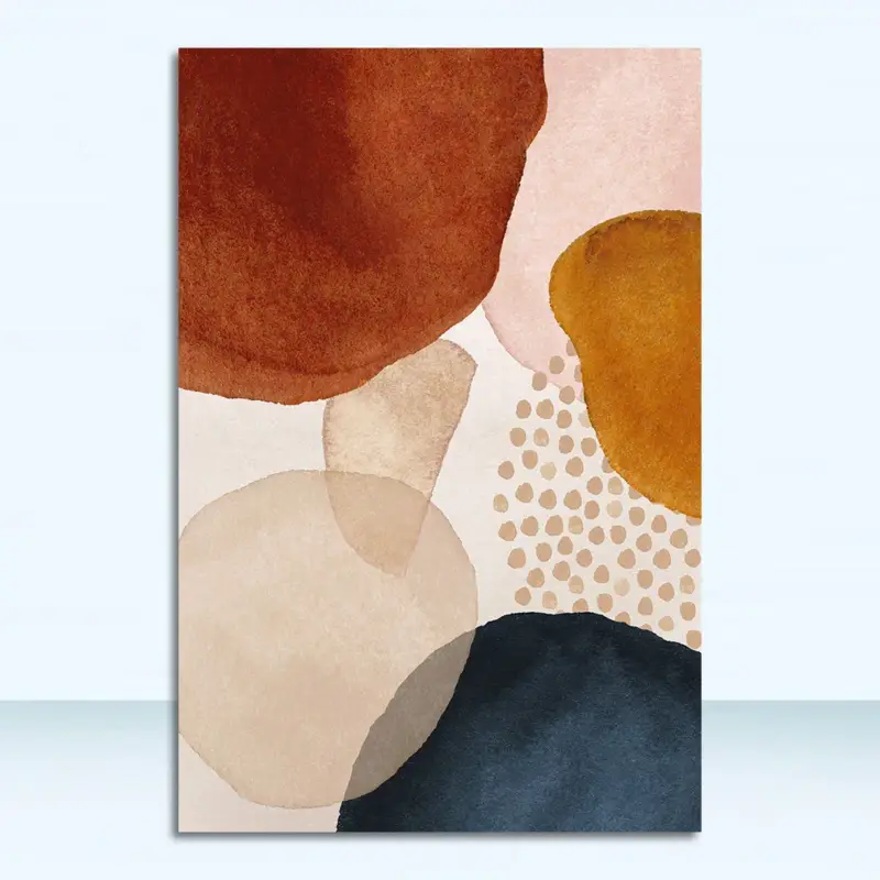 Bon Marché Abstract geometric watercolour wall poster nordic artistic decor
