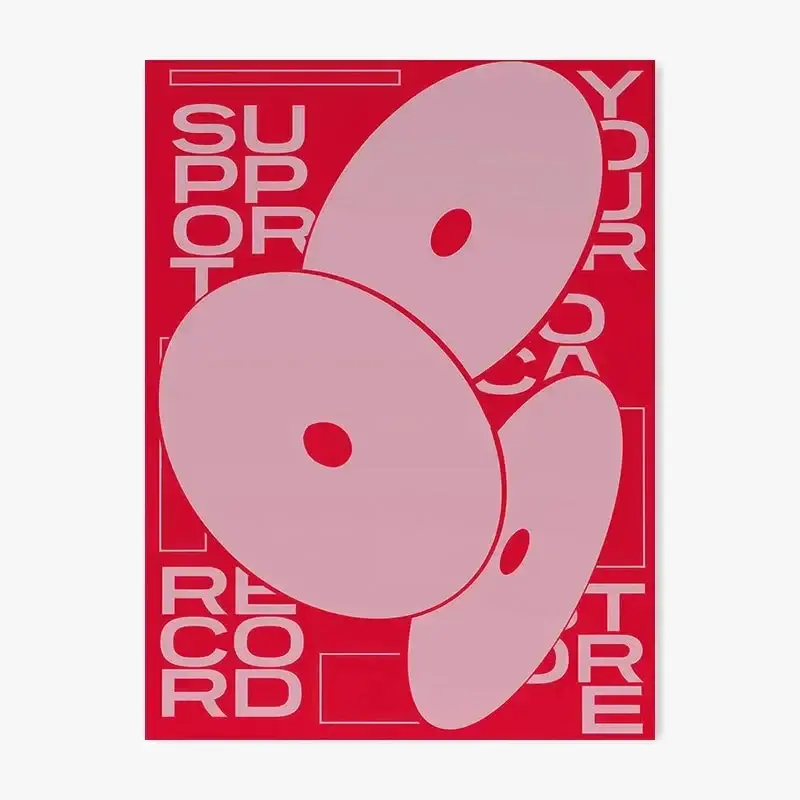 Vintage japanese abstract wall art print for modern decor Promotion