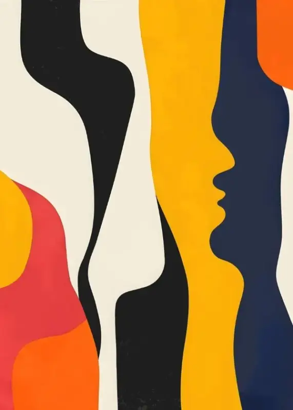 Abstract painting for aesthetic and artistic wall decoration Marque