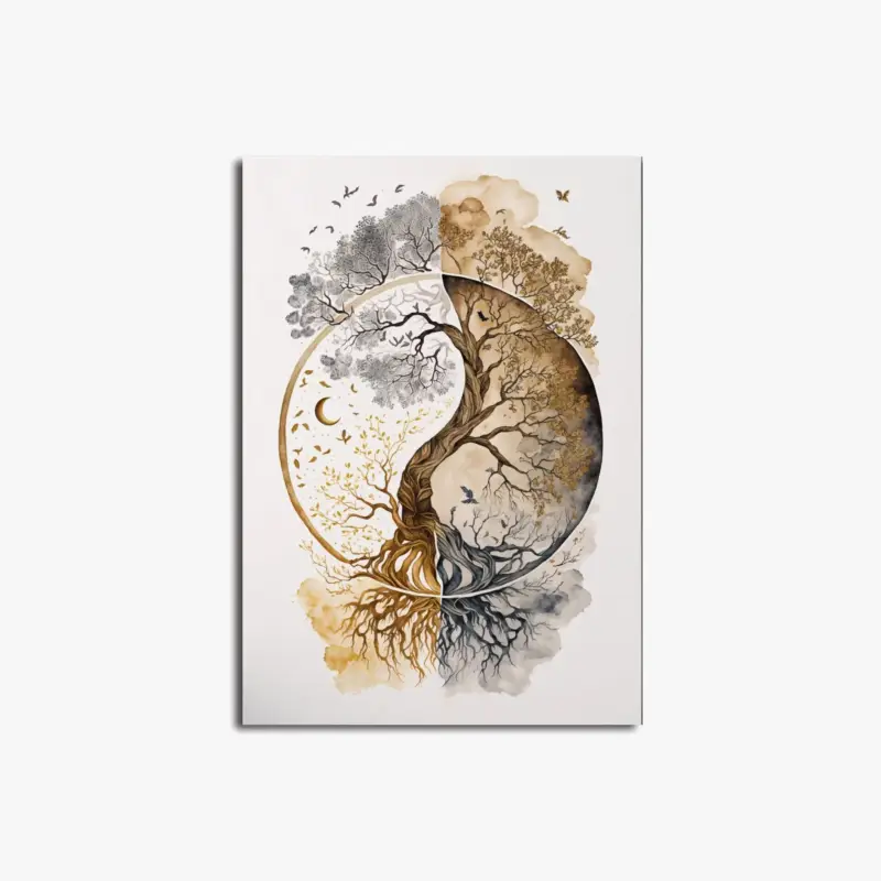 Meilleur Choix Tree of life and buddha canvas print modern spiritual wall art