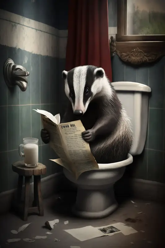 Humorous animal bathroom wall decor Promotion Saisonnière
