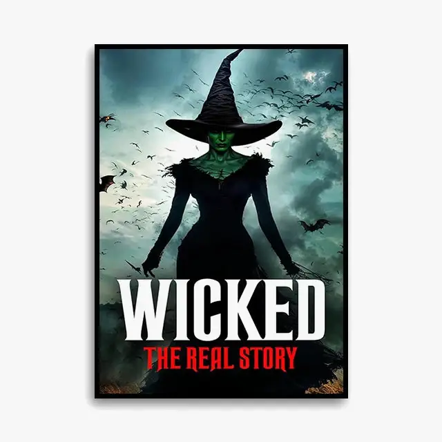 Haute Qualité Wicked canvas print poster elphaba and glinda home decoration
