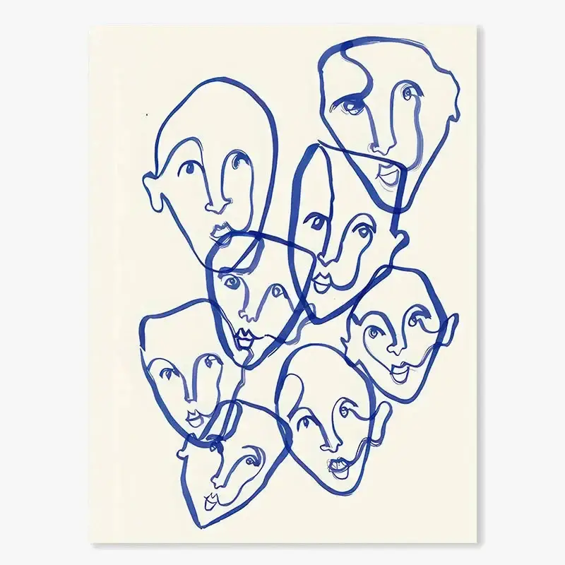 Haute Qualité Abstract geometric art curved face girl dove nordic wall decor