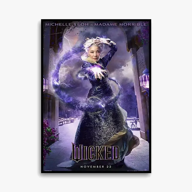 Wicked canvas print poster featuring elphaba and glinda decorative Paiement Sécurisé