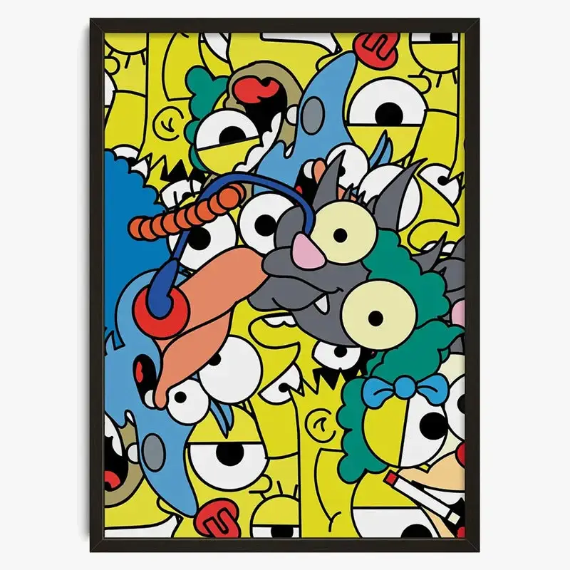 Vintage abstract maze retro wall art poster Promotion