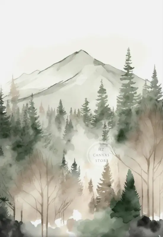 Meilleure Vente Mountain forest landscape posters decorative wall art