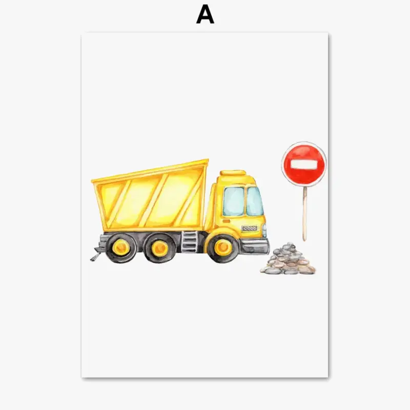 Must-Have Children's fire engine, ambulance and airplane wall art