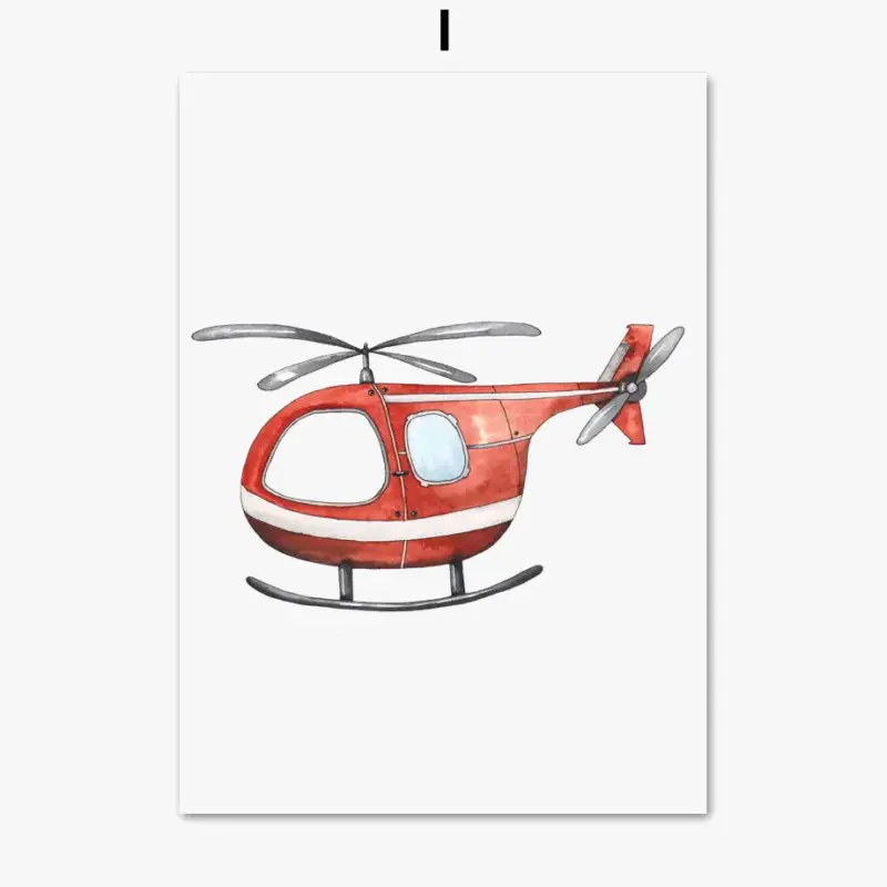 Quantité Limitée Fire engine, ambulance and aeroplane wall art for children