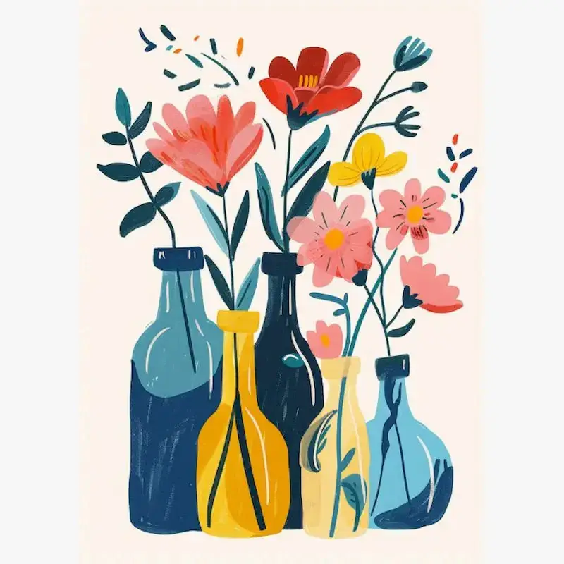 Romantic vase paint by numbers kit for home decor Jusqu'à Épuisement Des Stocks