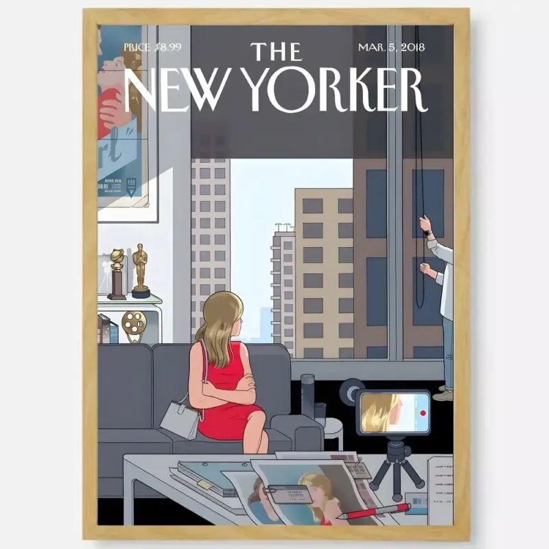 Quantité Limitée New yorker poster waterproof wall art aesthetic sticker