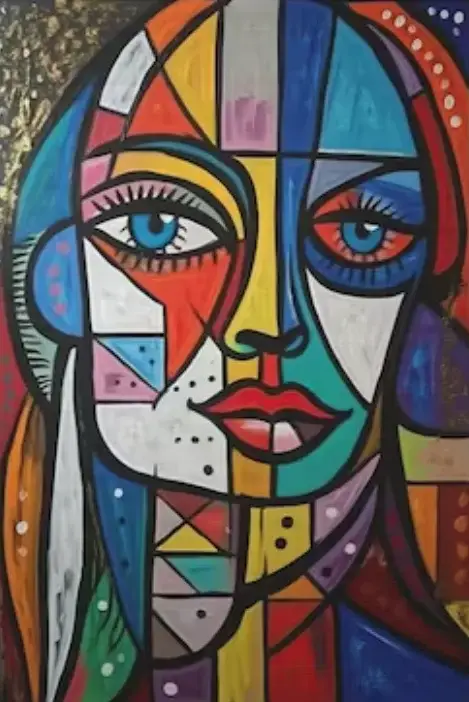 Prix Réduit Picasso-style abstract cubist painting for wall decoration
