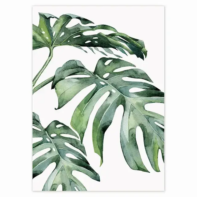 Modern tropical plant scandinavian wall art home decoration Authentique