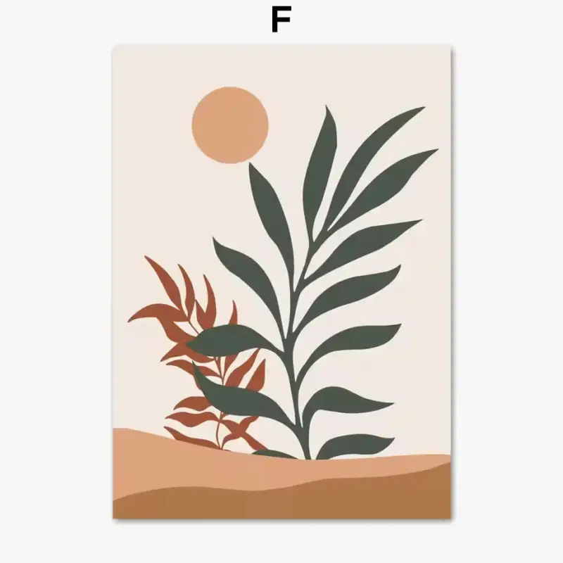 Prix Promo Abstract boho rainbow leaves posters for wall decor