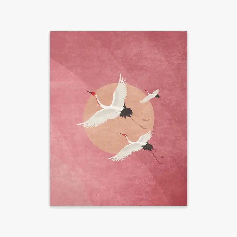 Eclectic wall art prints inspired by hokusai and blue heron Super Prix