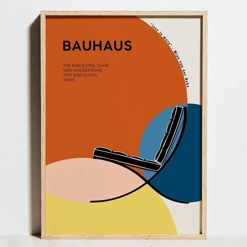 Geometric bauhaus posters minimalist abstract wall art modern decor Affaire À Saisir