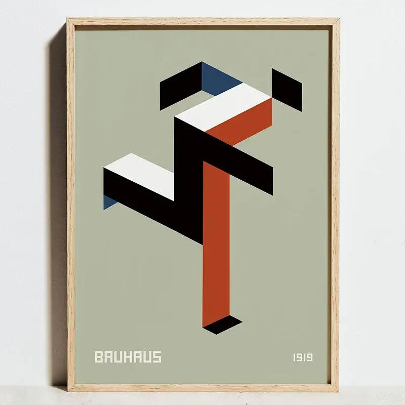 Geometric bauhaus posters for modern minimalist wall decor Pas Cher