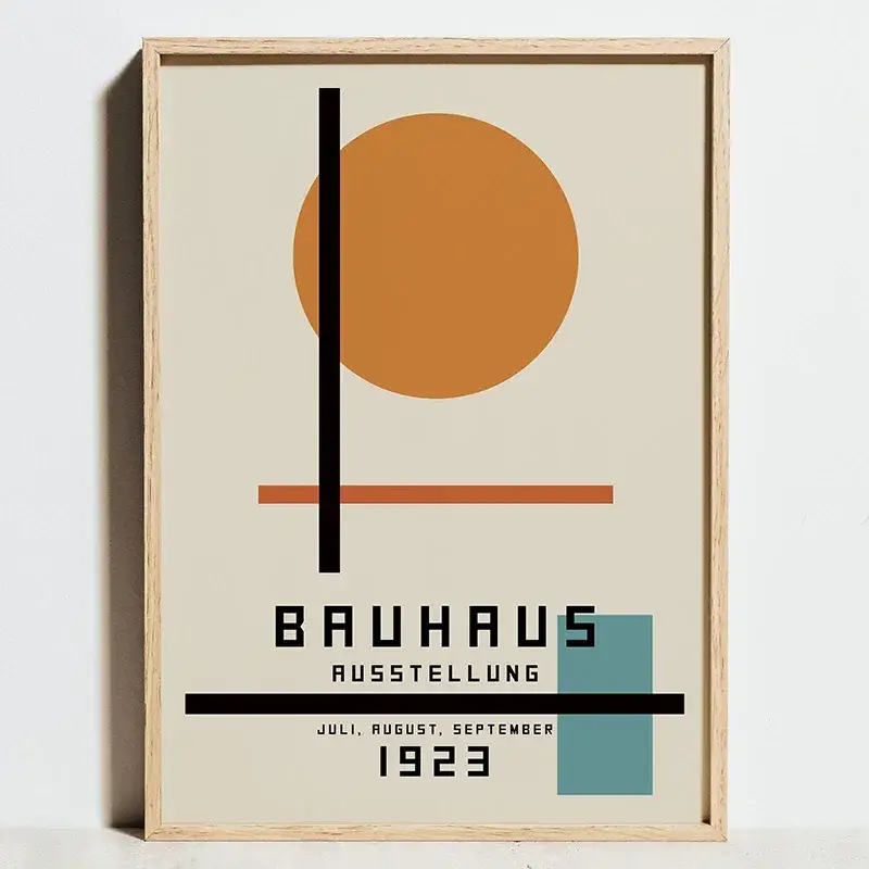 Commander Vite Geometric bauhaus posters modern abstract wall art