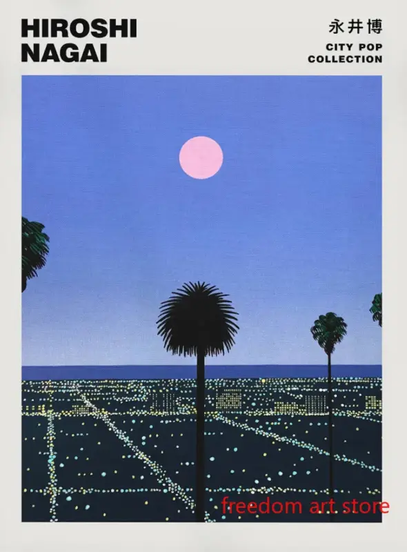 Japanese vintage 80s art posters by hiroshi nagai Top Vente