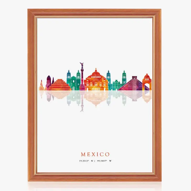Modern skyline wall art paris london new york madrid Bon Plan