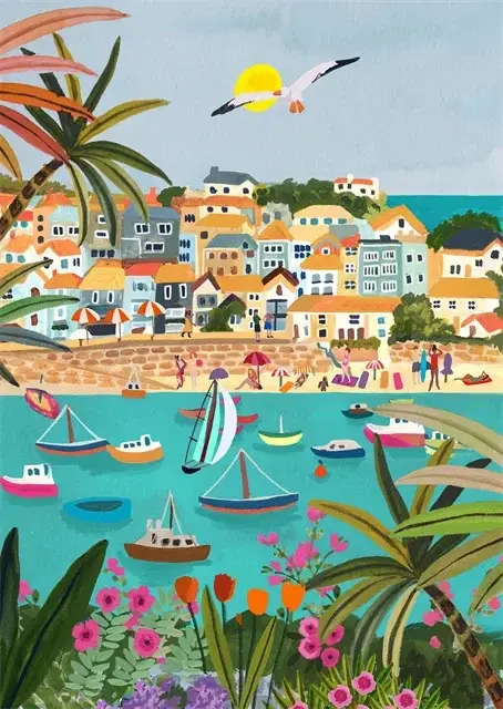 Seulement Aujourd'hui Colourful abstract landscape posters for wall decoration