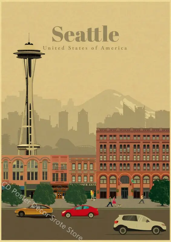Quantité Limitée Vintage world city landmark poster