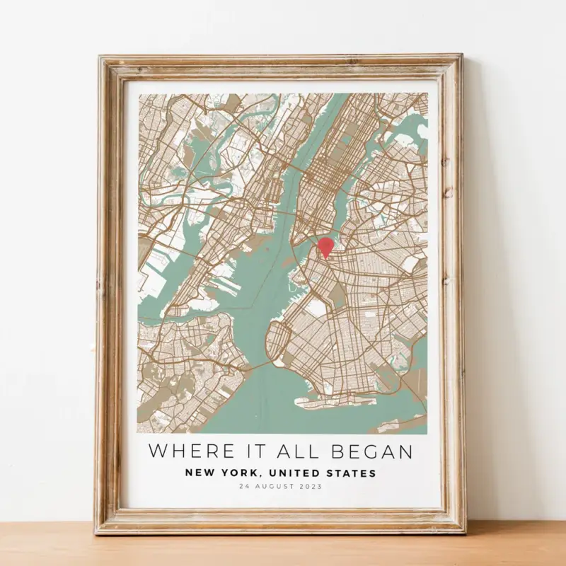 Jusqu'à Épuisement Des Stocks Personalised city map for a unique romantic gift