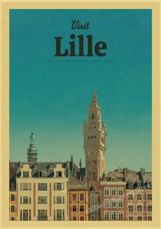 Nouveauté Vintage travel poster chicago las vegas cairo