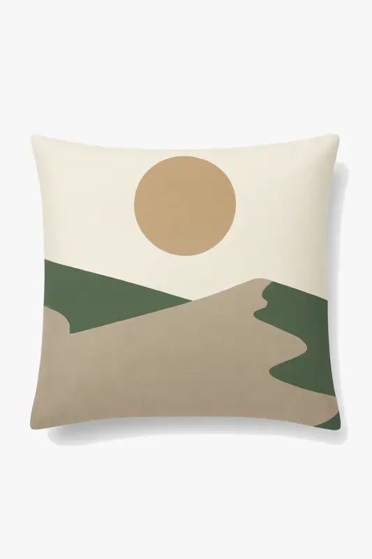 Cushion with green plant motif for interior decor Bon Marché