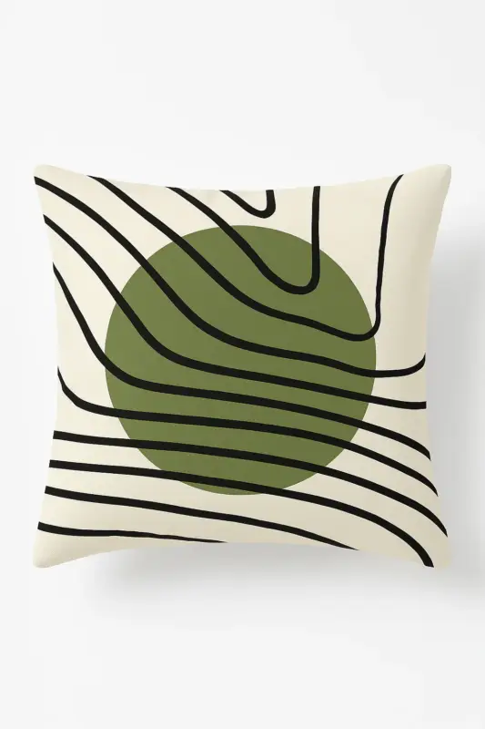 Satisfait Ou Remboursé Green plant motif cushion decorative and comfortable cushion cover