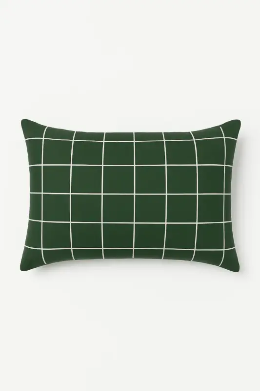 Rectangular cushion cover with rainbow geometric and botanical pattern Meilleure Vente