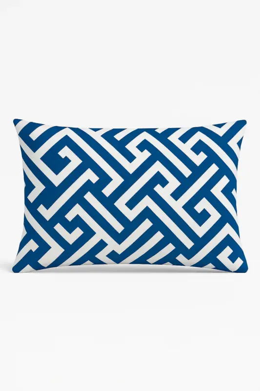 Rectangular cushion cover with blue marine animals 30 x 50 cm Promotion Saisonnière