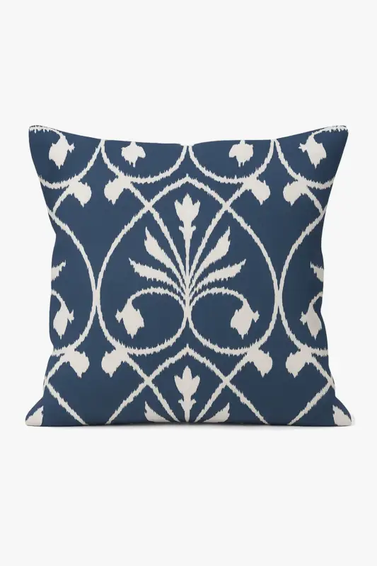 Housse de coussin géométrique bleu marine style nordique élégant Retour Gratuit