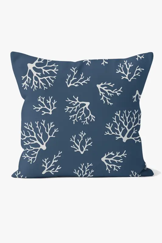 Elegant nordic geometric navy blue cushion cover Pas Cher