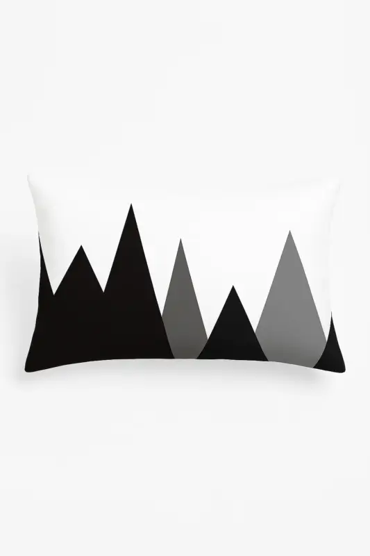 Dernier Modèle Geometric black and yellow cushion cover 30 x 50 cm