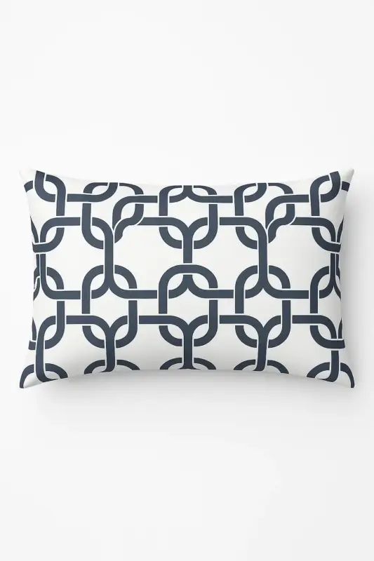 Affaire À Saisir Grey geometric patchwork cushion cover for home decor